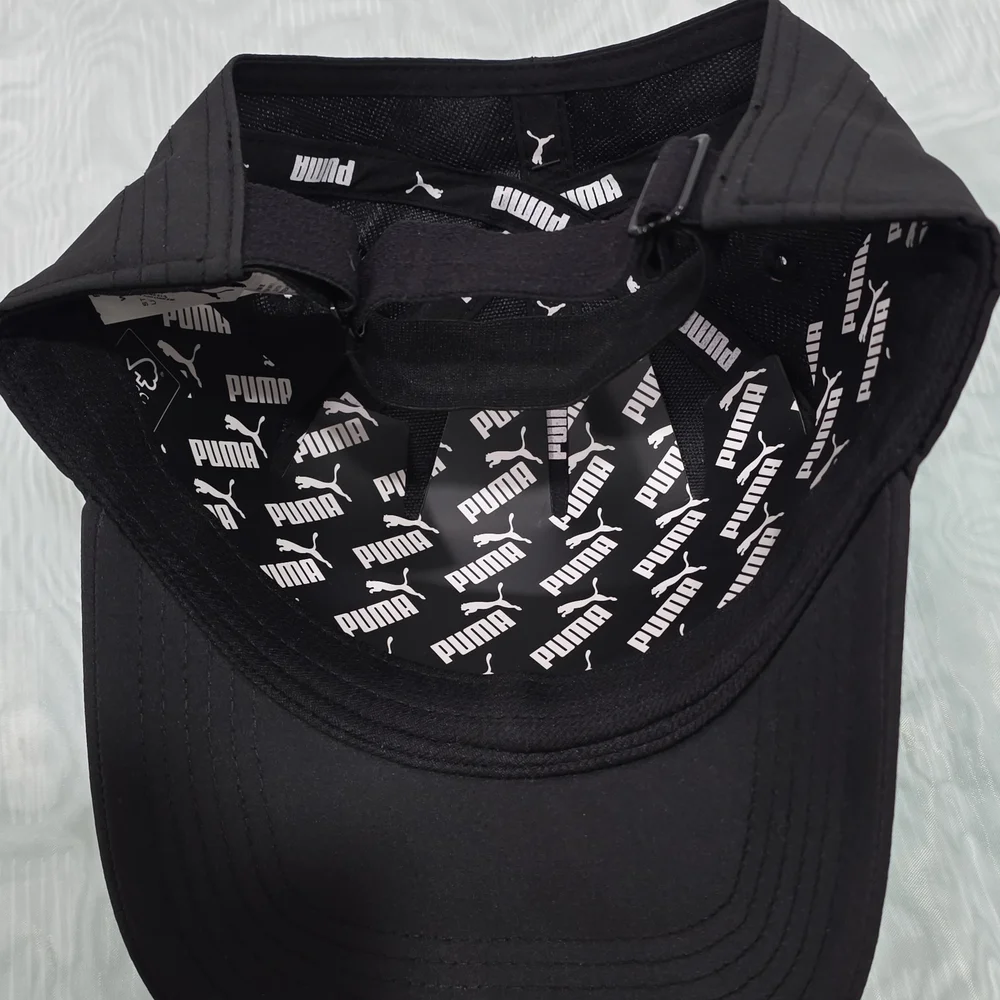 Puma Pet Cap in Black with White Logo